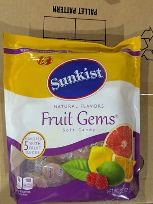 Sunkist Fruit Gems Assorted Soft Candy, 2 lbs   2026/8 - Image 1 of 4