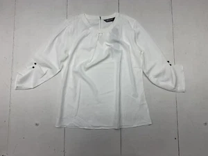 Allegra K Womens White 3/4 Sleeve Blouse Size XS - Picture 1 of 6