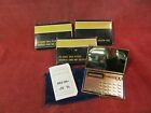 LOT OF 4 NOS GOLD TONE BUSINESS CARD CASE WITH CALCULATOR