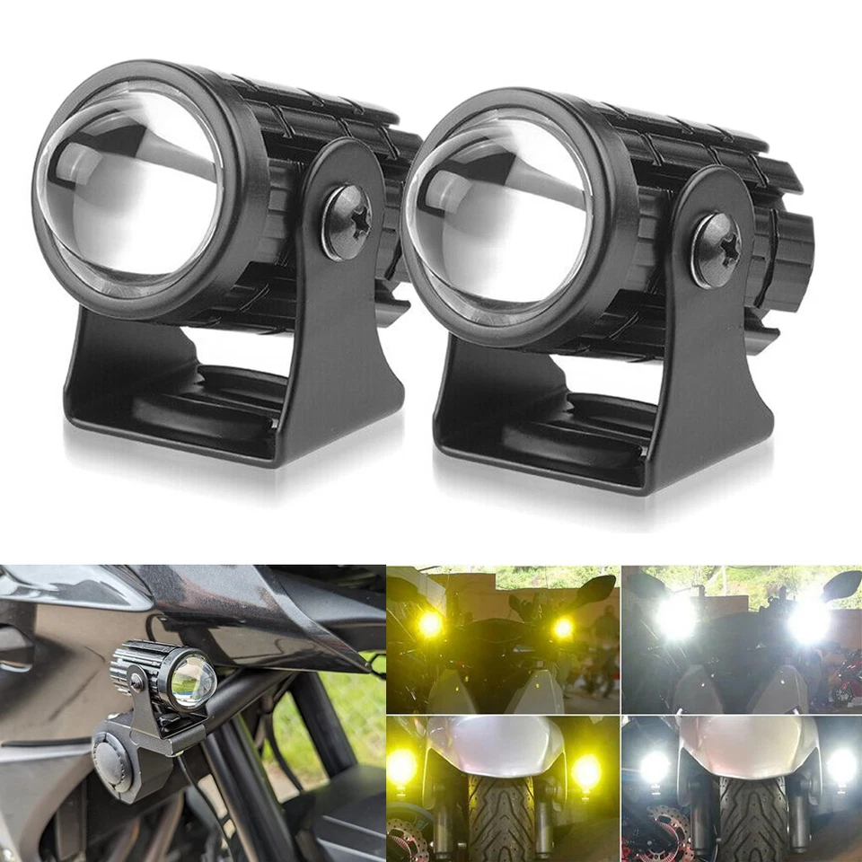 Paquete de 2 bombillas antiniebla LED de conducción de punto blanco amarillo para Yamaha TTR230 TTR125 Foto 1 de 4