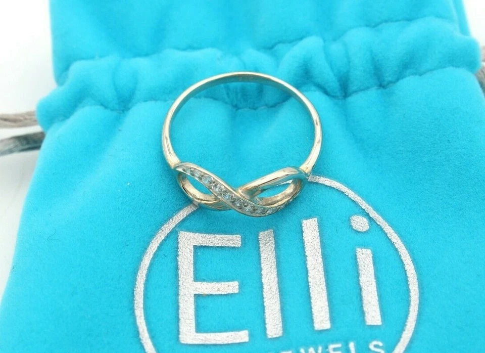 Elli Ring Infinity Zirkonia 925 Sterling Silber Unendlichkeit | Gr. 59 - Bild 1 von 1