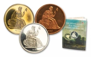 The Innovative 1836 Proof Gobrecht  "Classic Dollar Collectors Series". 3-coin - Picture 1 of 5