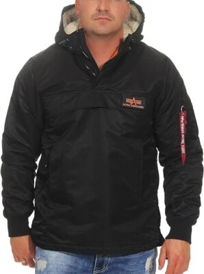 ALPHA INDUSTRIES Men's Hpo Anorak Black Small New rrp £160 - Image 1 of 2