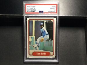 1982 Fleer #603 Lee Smith Rookie Baseball Card PSA 8 Near Mint-Mint