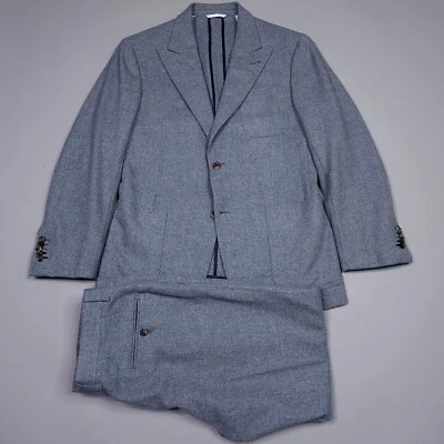 Traje de lana espiga Astor & Black Nobility 2 piezas puños de cirujano 42 pecho Foto 1 de 4