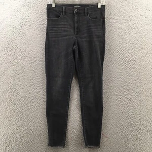 Banana Republic Ankle Skinny Jeans Womens 29 (Actual 30X26) Black Mid Rise Zip - Picture 1 of 16