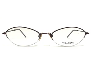 Vera Wang Petite Eyeglasses Frames V24 BB Purple Round Oval Half Rim 47-16-133 - Picture 1 of 10