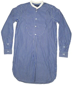 Camisa de vestir Polo Ralph Lauren túnica babera frontal azul a rayas talla 0 - Imagen 1 de 3