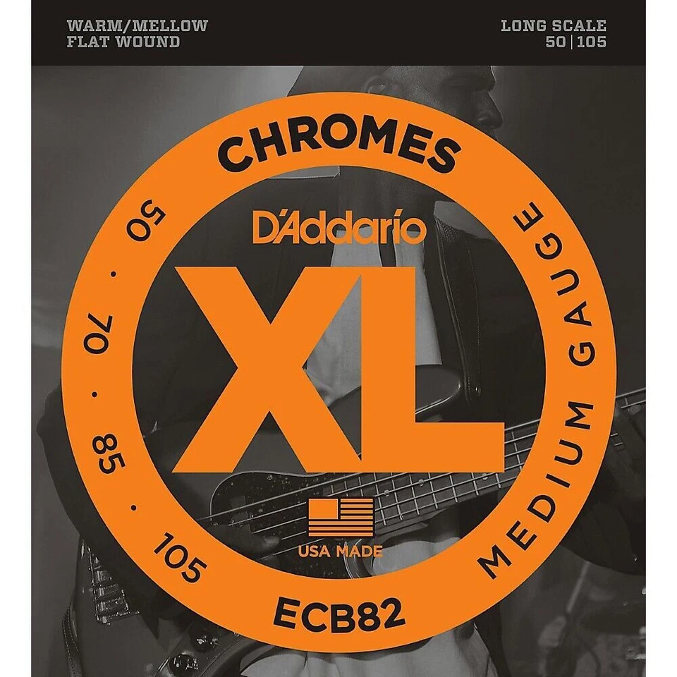D'Addario ECB82 Chromes Flatwound Medium Bass Strings