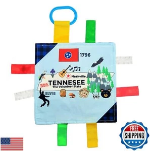 Baby Jack and Co 8x8” Learning Lovey Tag Toys for Babies - Baby Crinkle Toys - Picture 1 of 5