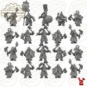 Dwarves Kingdoms - Voidland Dwarves - Warriors with 2 Weapons (x20 incl Cmd) - Imagen 1 de 2