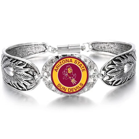 Arizona Sun Devils Women's Sterling Silver Bracelet Gift D3 Cover