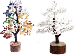 Crystal tree Christmas Sale! Clear Crystal 7 Chakra Tree Bonsai Tree Decoration! - Picture 1 of 12