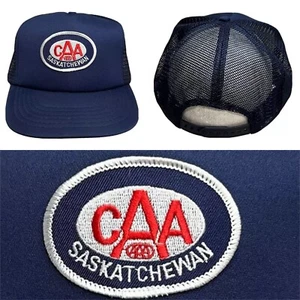 Vtg CAA Saskatchewan Mesh Trucker Snapback Hat Insurance Company Logo Patch Cap - Bild 1 von 12