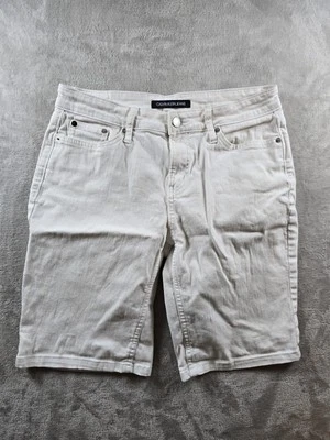 Calvin Klein Jean Shorts Womens Size 6 White Denim 10" Inseam - Image 1 of 4