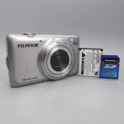 Fujifilm Digital Camera FinePix JX370 14.0MP Silver Tested - Image 1 of 4