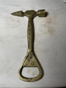 Vintage Flaschenöffner aus massivem Messing mit Hammer & Eismeißelaufsatz - Bild 1 von 5
