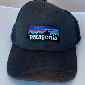 Patagonia Hat Cap Snap Back Blue Mesh Back Logo Outdoor Casual Hiking Adult OSFA - Picture 1 of 12