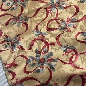 Elegante tovaglia agrifoglio oro e rosso - Foto 1 di 2