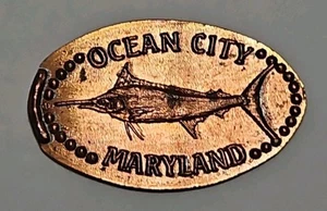 Ocean City Maryland Swordfish Elongated Pressed Penny - Imagen 1 de 1