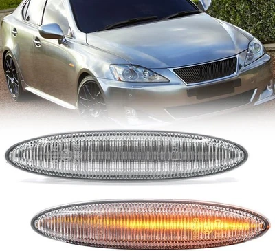 2X Luces indicadoras LED transparentes delanteras para Toyota Camry ACV40 2006-2011 Foto 1 de 4