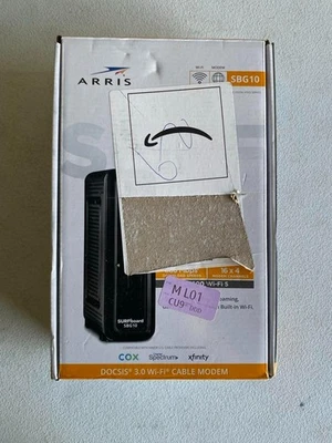 ARRIS SBG10 - Cable Modem Router Combo - DOCSIS 3.0 16 x 4 Gigabit - Image 1 of 4