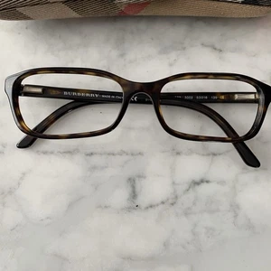 Burberry Tortoise Rectangular Glasses Italy B2073 3002 53 16 135 Frames Only - Picture 1 of 10