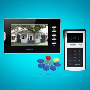 7" Wired Video Door Intercom System Electric Lock Supported for Home Security - Picture 1 of 8