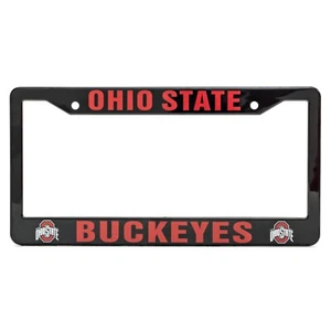 Ohio State Buckeyes Black License Plate Frame Cover - EliteAuto3K - Picture 1 of 9