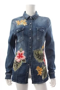 History Repeats besticktes Jeanshemd / blau - Bild 1 von 4