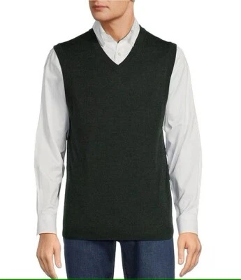 NWT Hart Schaffner Marx Men Black  Extra Merino Wool Vest Size S MSRP $79 - Image 1 of 4