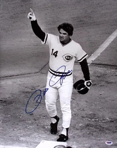 Pete Rose Signed Signed Reds 16x20 Photo PSA/DNA COA Hit #4192 Picture Autograph - Picture 1 of 15
