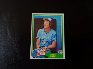 Ernie Whitt Autographed 1981 Topps Toronto Blue Jays Baseball Card #407 Auto - Picture 1 of 2