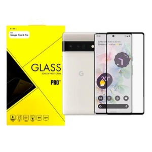For Google Pixel 6 Pro 6.7in Tempered Glass Full Screen Protector Side Glue Only - Picture 1 of 12