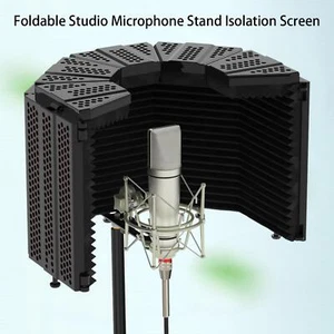 Mikrofon-Isolationsschirm 5 Panels Faltbar Professional Für Podcasts - Bild 1 von 10
