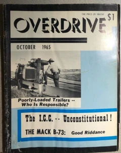 OVERDRIVE vintage Trucking Magazine October 1965 - Picture 1 of 4