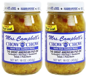 All Natural Sweet Southern Chow Chow Relish, 16 Oz Glass Jar (Pack of 2) - Picture 1 of 12