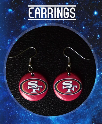 San Francisco 49ers - Earrings 1" Round Cover