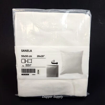 宜家 SANELA 枕垫 20 英寸 x 20 英寸天鹅绒棉白色 全新  — 第 1/4 张图片