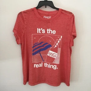 Lane Bryant Coca Cola Damen-T-Shirt Größe 14/16 rot pink Rundhalsausschnitt neu mit Etikett NEU - Bild 1 von 3