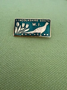 VINTAGE LINCOLNSHIRE SOUTH FEDERATION WOMENS INSTITUTE WI - ENAMEL PIN BADGE - Picture 1 of 2