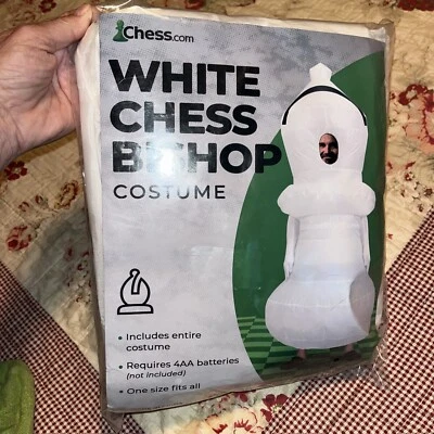 Disfraz Inflable Pieza Ajedrez, Alfil Blanco, Cosplay, Completo, Chess.com Foto 1 de 2