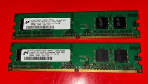 (LOT OF 2) Micron MT4HTF3264AY-53EB1 PC2-4200U-444-12-C0 256MB Memory RAM - Picture 1 of 2