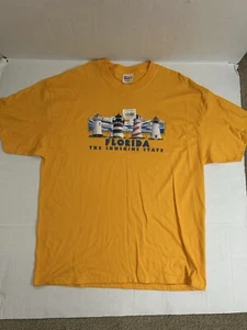 Florida The Sunshine State Orange Graphic Print Shirt Size XL Y2K NWT NEW - Picture 1 of 8