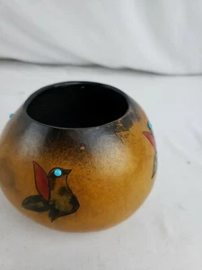 Excellent vintage  hand painted gourd Aztec / Tribal  - Picture 1 of 8