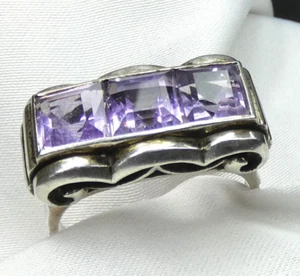 ART DECO 835 Silber Ring mit Amethyst Gr. 57 (18,1) Vintage Jugendstil - Bild 1 von 11