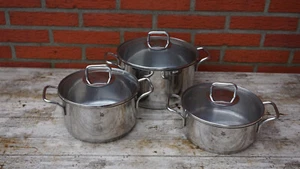 WMF Merano Topfset Töpfe Glasdeckel Induktion 3-teilig Cromargan Edelstahl - Bild 1 von 7