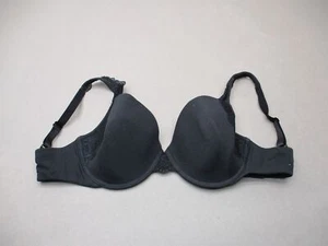 34DD Felina Women Black Underwire Lined Back Closure T-Shirt Demi Bra 7E - Picture 1 of 8