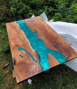 60" x 36" Epoxy Resin Wooden Center Handmade Table Top Handmade Home Decor - Picture 1 of 4