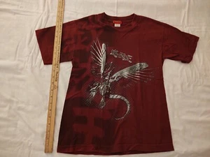 Konami Adults shirt size Medium maroon Yu-Gi-Oh! Yugioh Cyber End Dragon kanji - Picture 1 of 4